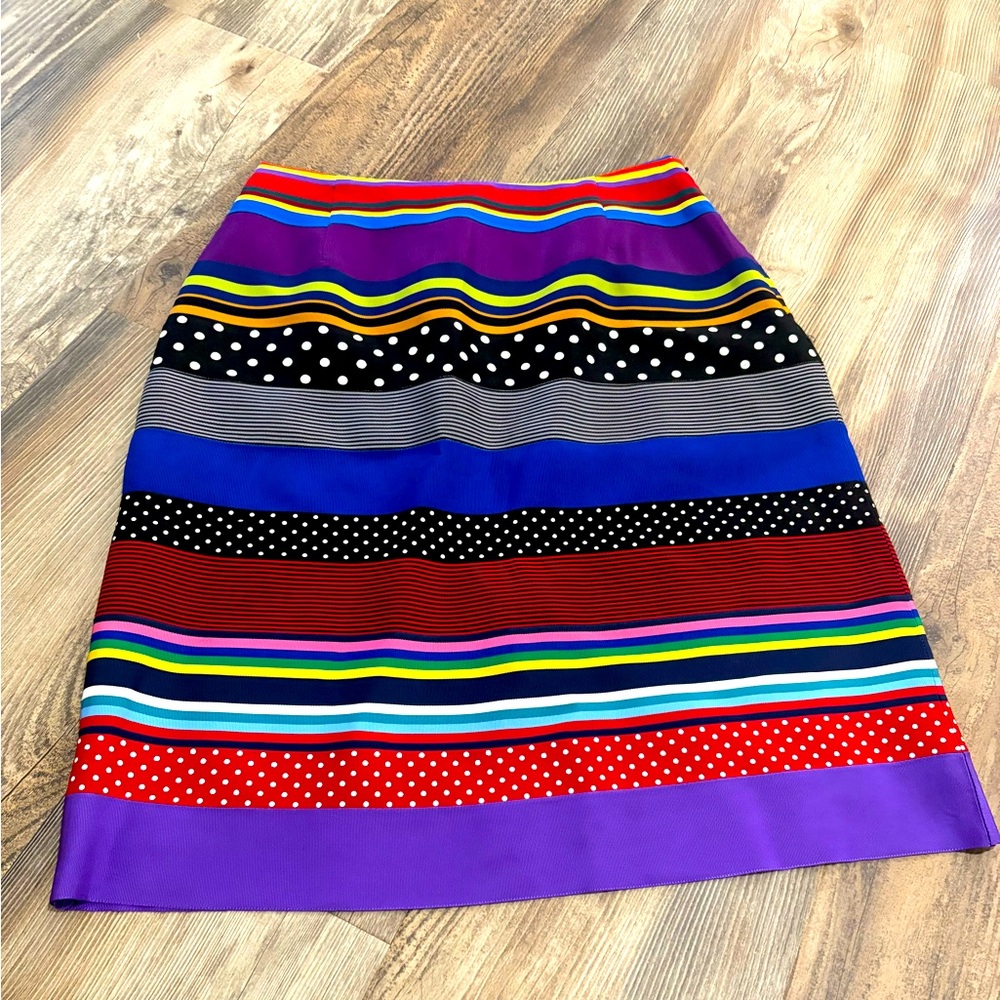 J. Mclaughlin Multi-color Ribbon Pencil Skirt